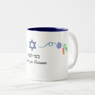 Kosher für Pessach-Zwei-Tone-Kaffee-Tasse Zweifarbige Tasse