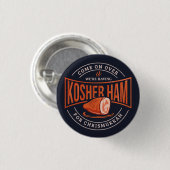 Kosher Ham für Chrismukkah Hanukkah Button (Vorne & Hinten)