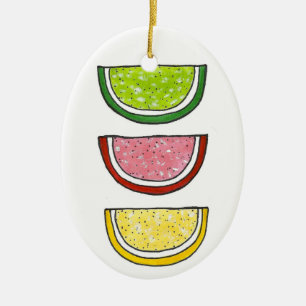 Kosher Jelly Citrus Fruit Slice Candy Passover Keramik Ornament