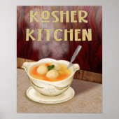 Kosher Kitchen Jewish Matzah Ball Soup Art Print Poster (Vorne)