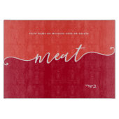 Kosher Kitchen Script Meat Red Cutting Board Schneidebrett (Vorderseite)