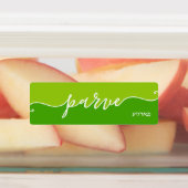 Kosher Kitchen Script Parve mit Hebräisch Green Etiketten (Befestigt)