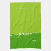 Kosher Kitchen Script Parve mit Hebräisch Green Geschirrtuch (Vertikal)