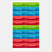 Kosher Kitchen Script w Hebrew Dairy Meat Parve Etiketten (Blatt)