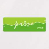 Kosher Kitchen Script w Hebrew Dairy Meat Parve Etiketten (Design 1)