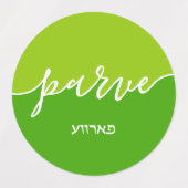 Kosher Kitchen Script w Hebrew Dairy Meat Parve Etiketten (Design 1)