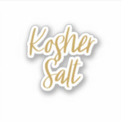 Kosher Salt Storage Sticker (Vorderseite)