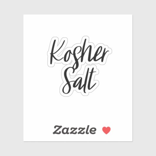 Kosher Salt Storage Sticker (Blatt)