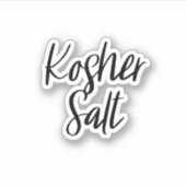 Kosher Salt Storage Sticker (Vorderseite)