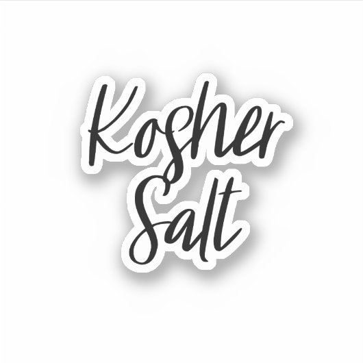 Kosher Salt Storage Sticker (Vorderseite)