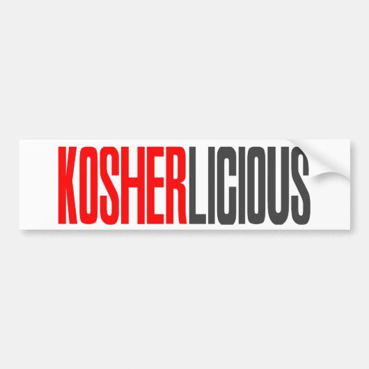 KosherLicious Autoaufkleber (Vorne)