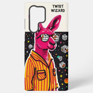 Kosmares Känguru in Pyjamas mit Würfeln Samsung Galaxy Hülle