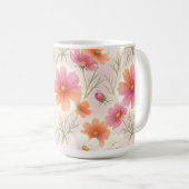 Kosmen blühen in pastellfarbener Harmonie Kaffeetasse (VorderseiteRechts)