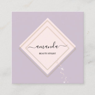 Kosmetik Body Fashion Studio WELLNESS-CENTER Laven Quadratische Visitenkarte