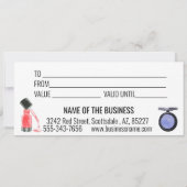 Kosmetik Geschenkgutschein Wasserfarbenprägung Einladung (Rückseite)