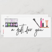 Kosmetik Geschenkgutschein Wasserfarbenprägung Einladung (Vorne/Hinten)