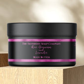 Kosmetik-JAR-Label - Schwarz und Fuchsia-Folie