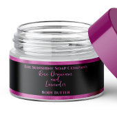 Kosmetik-JAR-Label - Schwarz und Fuchsia-Folie