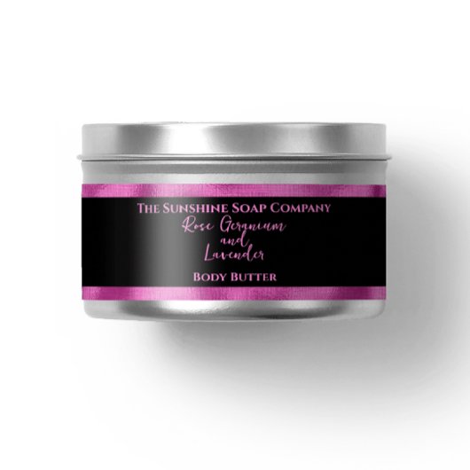 Kosmetik-JAR-Label - Schwarz und Fuchsia-Folie