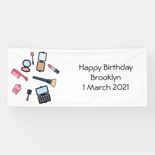 Kosmetik / Make-up Cartoon Illustration Banner (Horizontal)