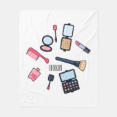 Kosmetik / Make-up Cartoon Illustration Fleecedecke (Vorderseite)