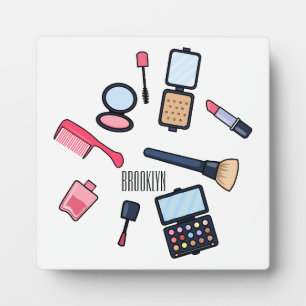 Kosmetik / Make-up Cartoon Illustration Fotoplatte
