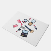 Kosmetik / Make-up Cartoon Illustration Fußmatte (Schrägansicht)