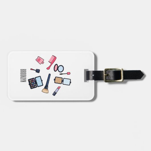 Kosmetik / Make-up Cartoon Illustration Gepäckanhänger (Vorderseite horizontal)