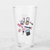 Kosmetik / Make-up Cartoon Illustration Glas (Rückseite)