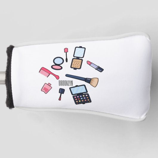 Kosmetik / Make-up Cartoon Illustration Golf Headcover (Vorderseite)