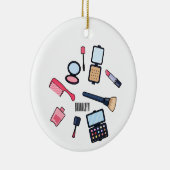 Kosmetik / Make-up Cartoon Illustration Keramik Ornament (Rechts)