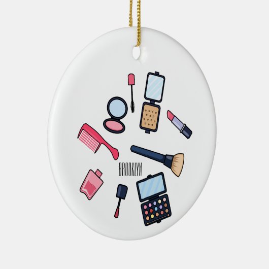 Kosmetik / Make-up Cartoon Illustration Keramik Ornament (Rechts)