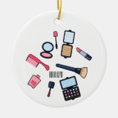 Kosmetik / Make-up Cartoon Illustration Keramik Ornament (Vorne)
