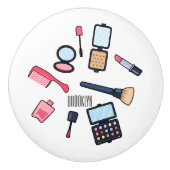 Kosmetik / Make-up Cartoon Illustration Keramikknauf (Vorderseite)