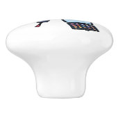 Kosmetik / Make-up Cartoon Illustration Keramikknauf (Seitenansicht)