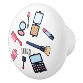 Kosmetik / Make-up Cartoon Illustration Keramikknauf (Rechts)