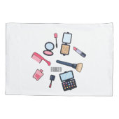 Kosmetik / Make-up Cartoon Illustration Kissenbezug (Rückseite)