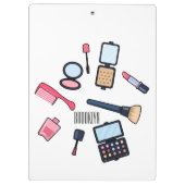Kosmetik / Make-up Cartoon Illustration Klemmbrett (Rückseite)