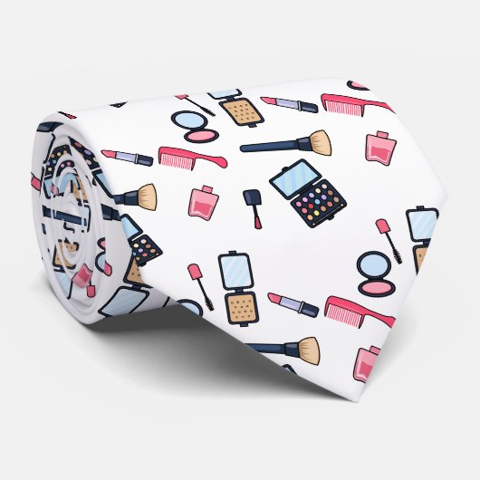 Kosmetik / Make-up Cartoon Illustration Krawatte (Gerollt)