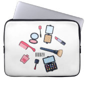 Kosmetik / Make-up Cartoon Illustration Laptopschutzhülle (Vorderseite)
