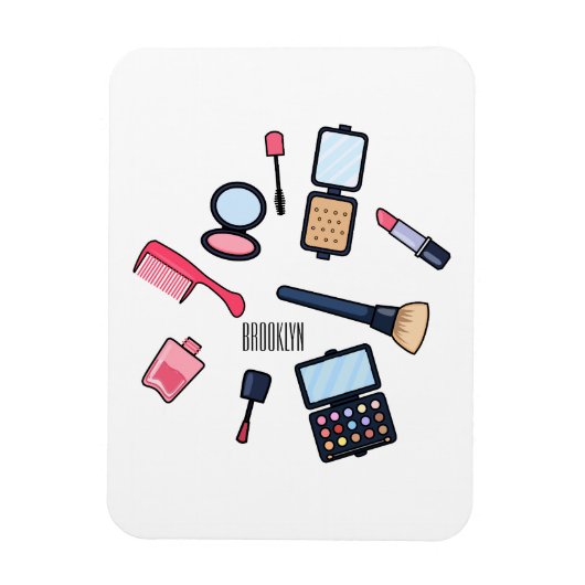 Kosmetik / Make-up Cartoon Illustration Magnet (Vertikal)