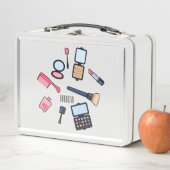 Kosmetik / Make-up Cartoon Illustration Metall Brotdose (Beispiel)