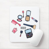 Kosmetik / Make-up Cartoon Illustration Mousepad (Mit Mouse)