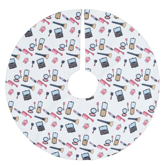 Kosmetik / Make-up Cartoon Illustration Polyester Weihnachtsbaumdecke (Vorderseite)