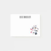 Kosmetik / Make-up Cartoon Illustration Post-it Klebezettel (Vorderseite)