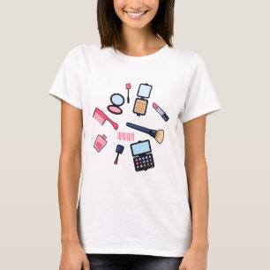 Kosmetik / Make-up Cartoon Illustration T-Shirt