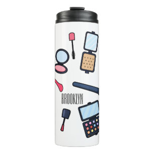 Kosmetik / Make-up Cartoon Illustration Thermosbecher