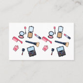 Kosmetik / Make-up Cartoon Illustration Visitenkarte (Rückseite)