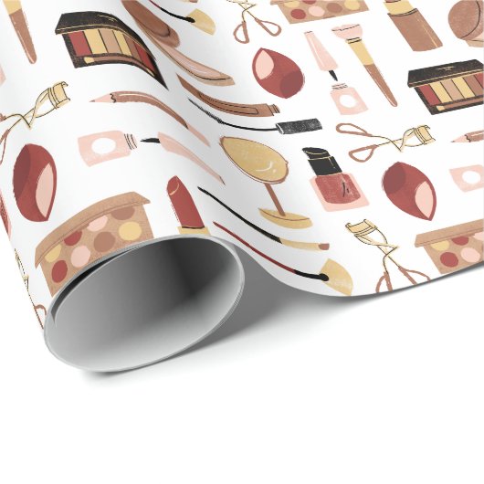 Kosmetik-Make-up-Muster Geschenkpapier (Rolleneckpunkt)