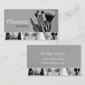 Kosmetik, Makeup Artist Business Card Visitenkarte (Vorne/Hinten)